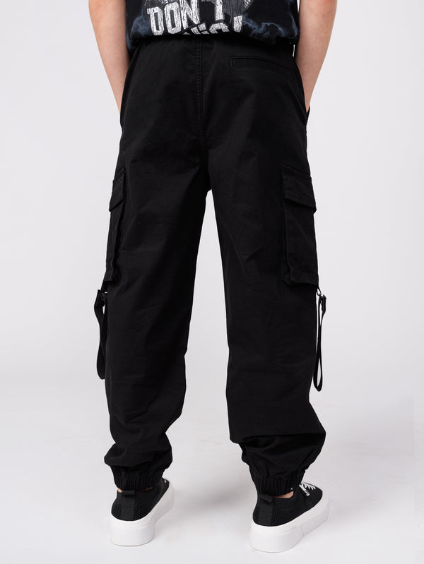 CARGO WOVEN PANTS Black / 14