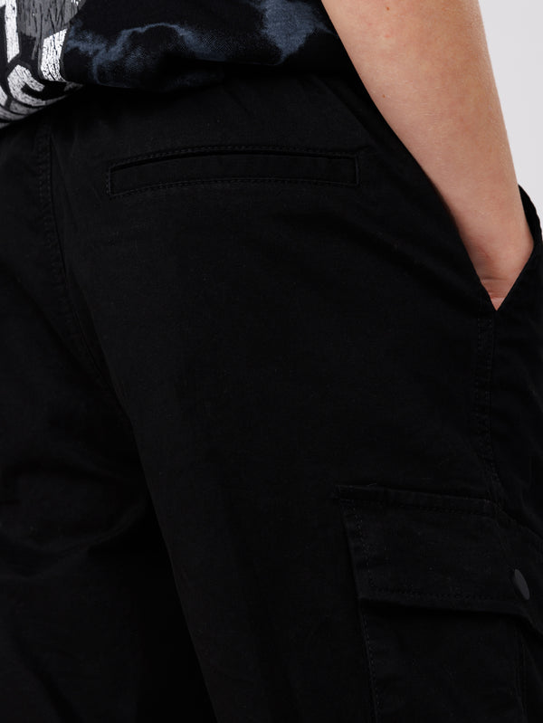 CARGO WOVEN PANTS Black / 14