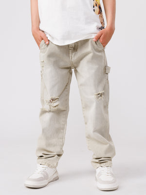 WOVEN PANTS Beige / 14