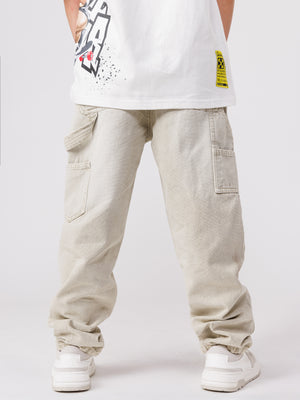 WOVEN PANTS Beige / 14