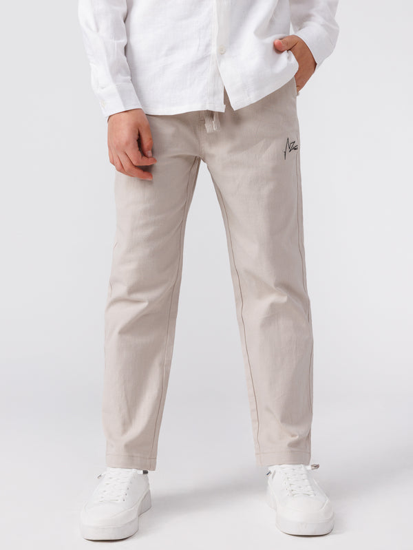 WOVEN PANTS Beige / 14