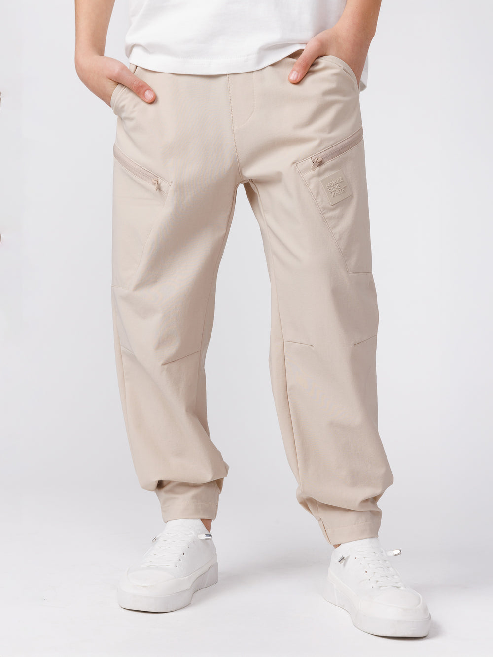 CARGO WOVEN PANTS Beige / 14