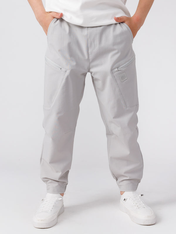 CARGO WOVEN PANTS Light Gray / 14