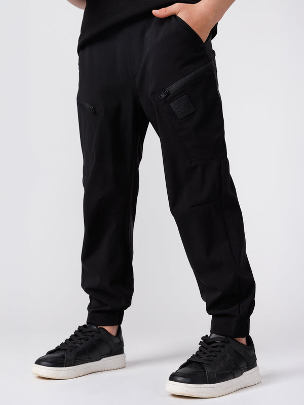 CARGO WOVEN PANTS Black / 14
