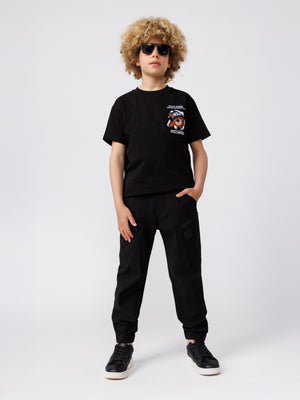 CARGO WOVEN PANTS Black / 14