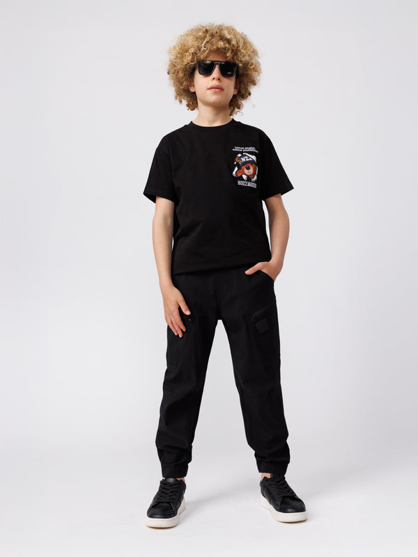 CARGO WOVEN PANTS Black / 14