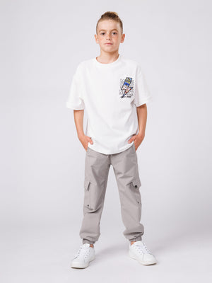 CARGO WOVEN PANTS Gray / 14