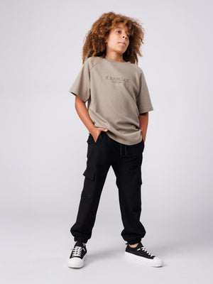 CARGO WOVEN PANTS Black / 14