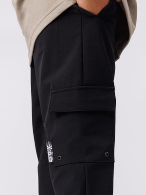 CARGO WOVEN PANTS Black / 14