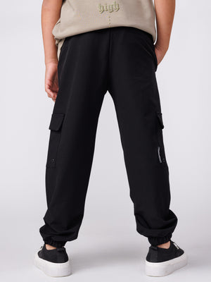 CARGO WOVEN PANTS Black / 14