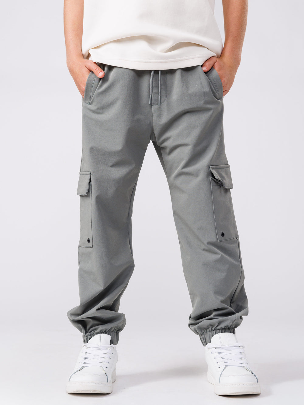 CARGO WOVEN PANTS Gray / 14