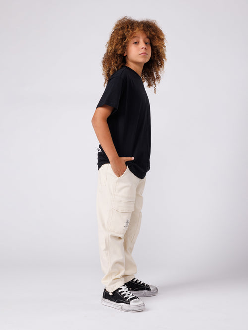 CARGO WOVEN PANTS Cream / 14