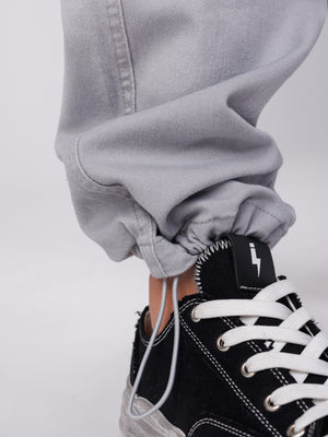 CARGO WOVEN PANTS Light Gray / 14
