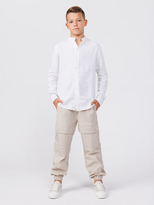 FASHION BUTTONED SHIRT Cream / 14