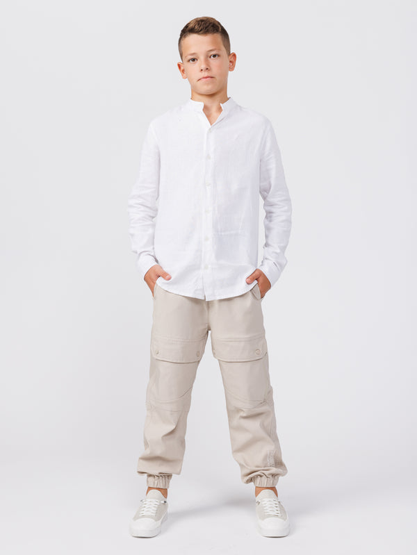 FASHION BUTTONED SHIRT Cream / 14
