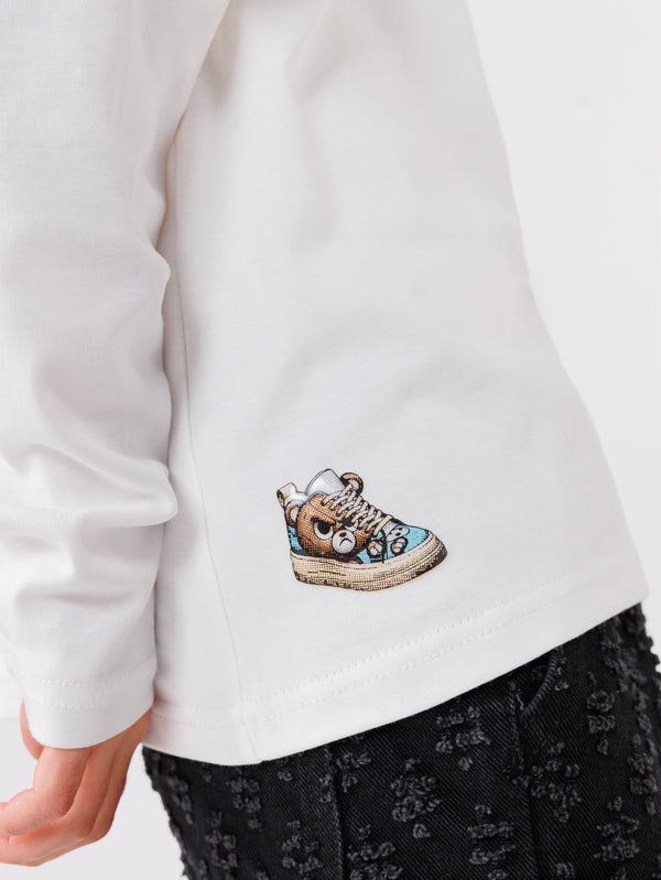 FASHION BASIC LONG SLEEVE T-SHIRT White / 14