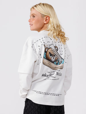FASHION BASIC LONG SLEEVE T-SHIRT White / 14