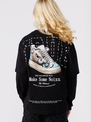 FASHION BASIC LONG SLEEVE T-SHIRT Black / 14