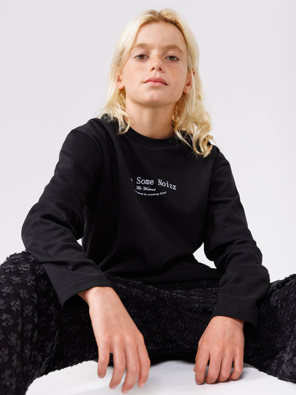FASHION BASIC LONG SLEEVE T-SHIRT Black / 14
