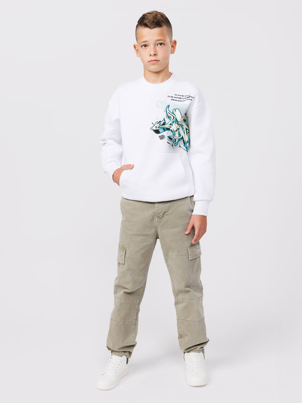 WOVEN PANTS Olive / 14