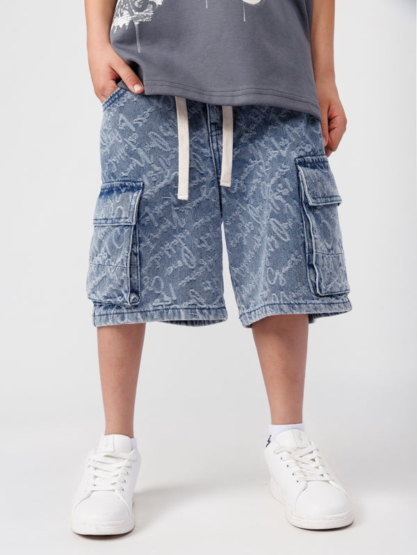 JOGG JEANS BERMUDA Light Blue / 14