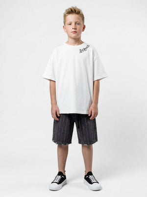 JEANS BERMUDA Scrubbed Black / 14