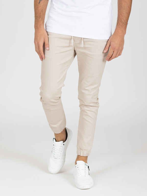 WOVEN PANTS Beige / 46