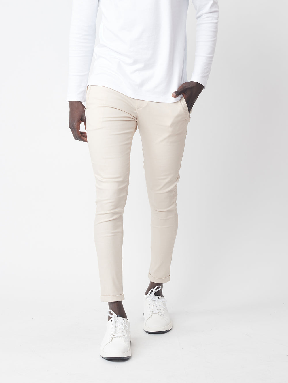 TAILORED PANTS Beige / 46