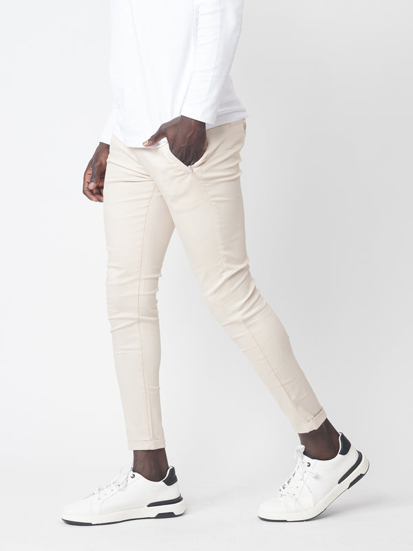 TAILORED PANTS Beige / 46