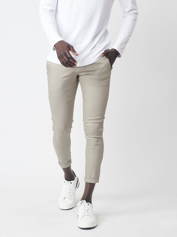 TAILORED PANTS Khaki / 46