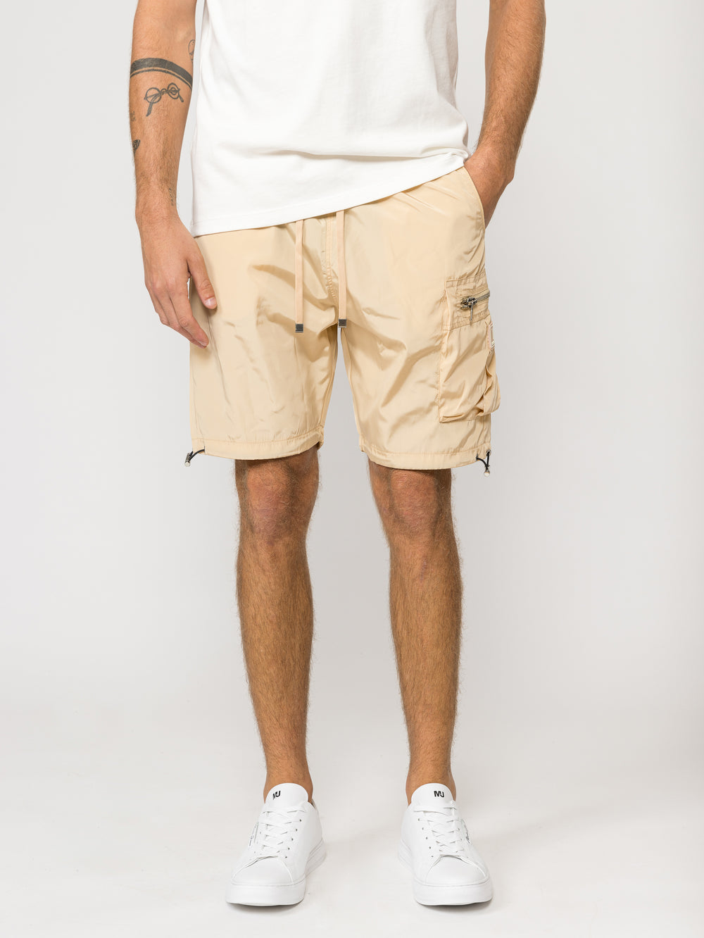 WOVEN BERMUDA Beige / 46