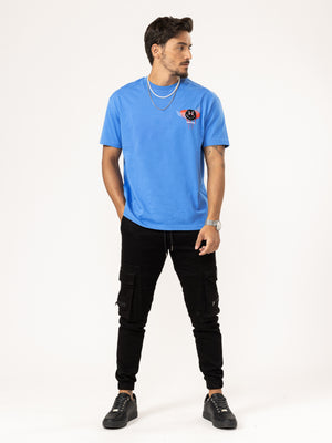 T-SHIRT OVER SIZE Blue / XXS