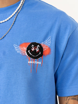 T-SHIRT OVER SIZE Blue / XXS