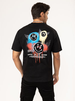 T-SHIRT OVER SIZE Black / XXS