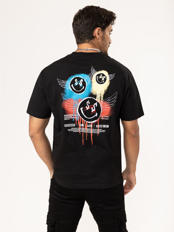 T-SHIRT OVER SIZE Black / XXS