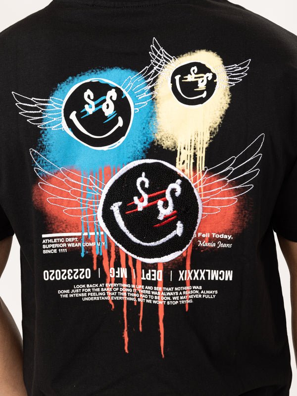 T-SHIRT OVER SIZE Black / XXS