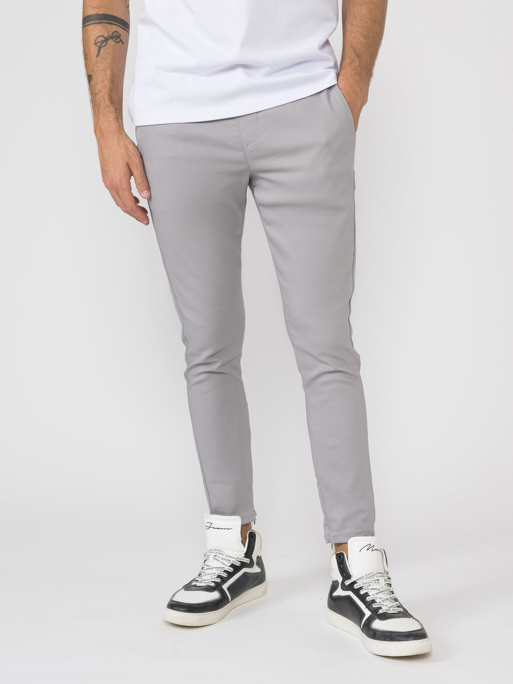 TAILORED PANTS Light Gray / 46