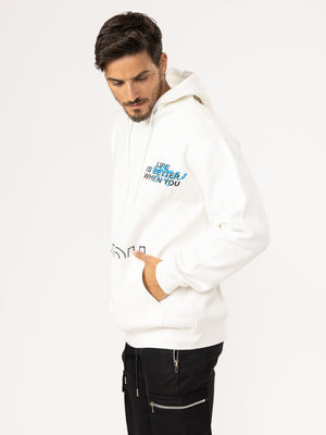 FASHION HOODIE White / XXS