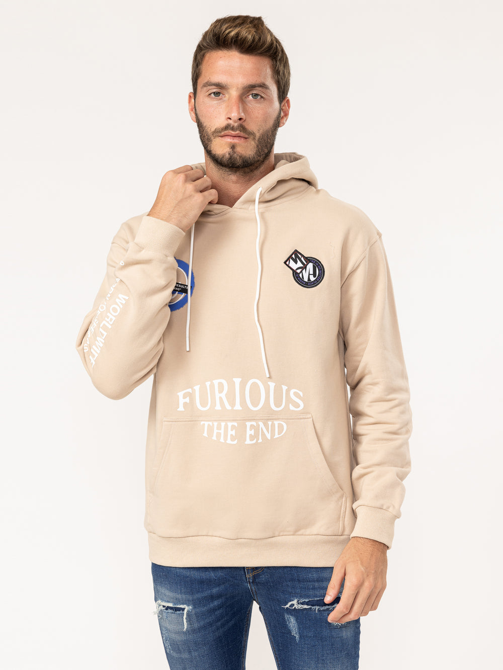FASHION HOODIE Beige / XXS