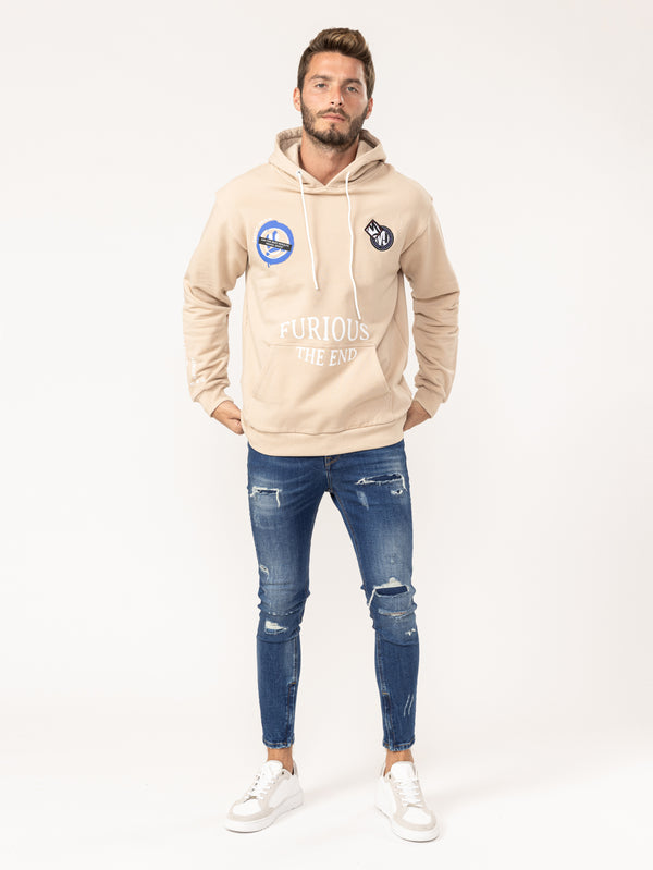 FASHION HOODIE Beige / XXS