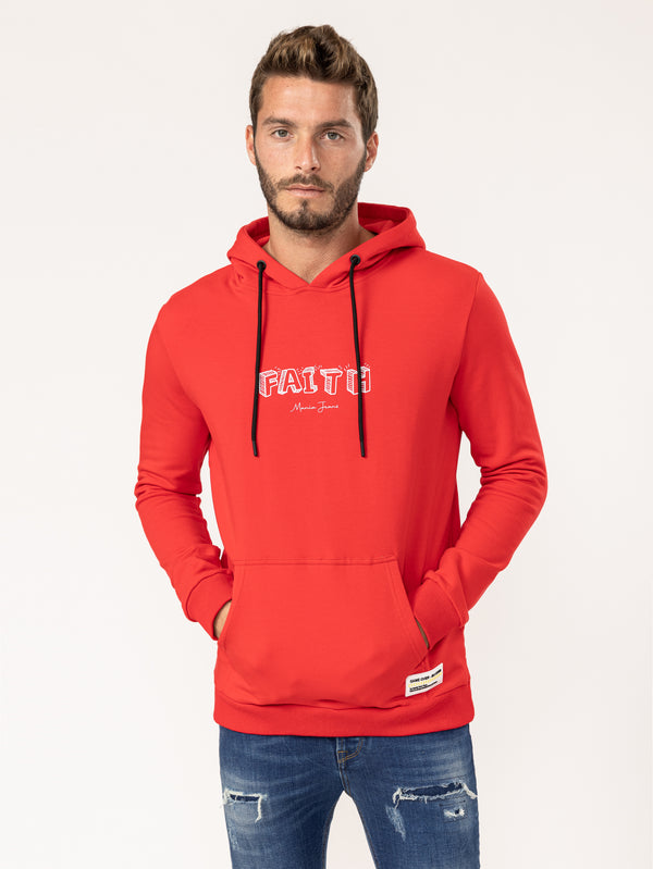 BASIC+HOODIE Red / XXS