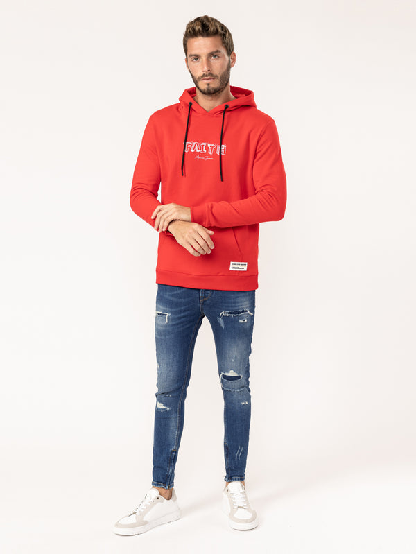 BASIC+HOODIE Red / XXS