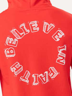BASIC+HOODIE Red / XXS