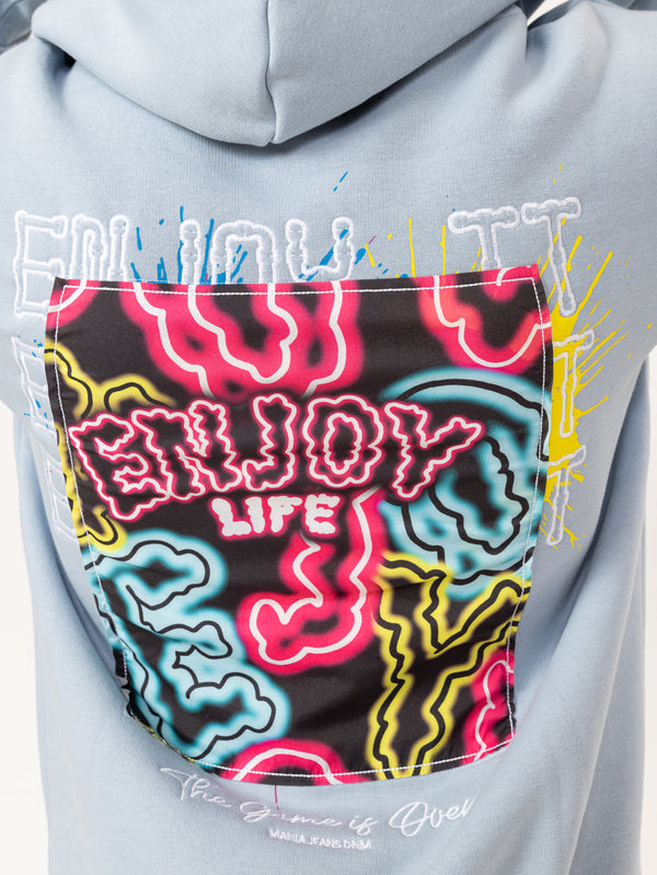 FASHION HOODIE Light-Blue / XXS