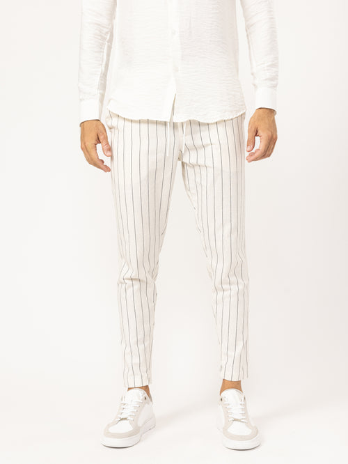 WOVEN PANTS Beige / 46