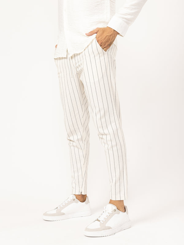 WOVEN PANTS Beige / 46