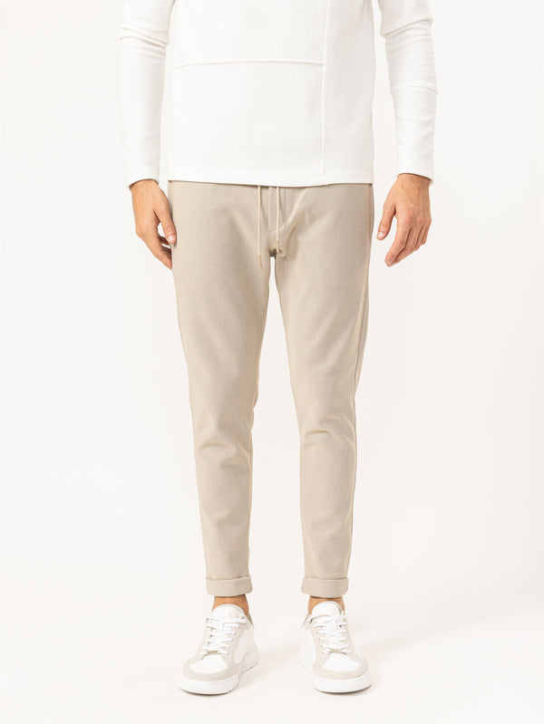 WOVEN PANTS Beige / 46