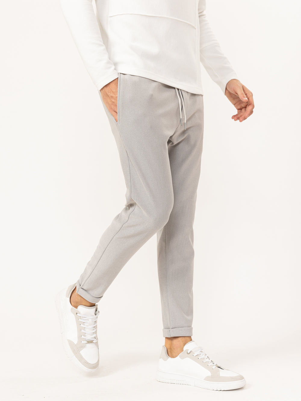 WOVEN PANTS Beige / 46