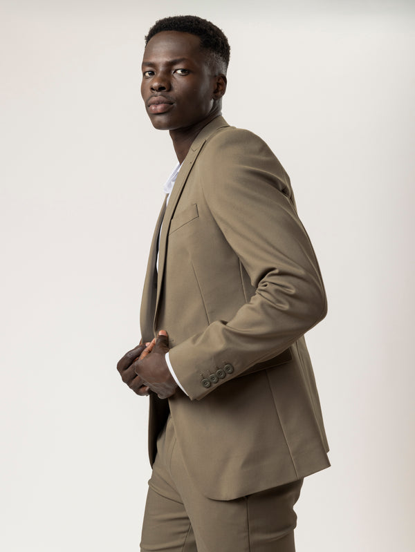 BASIC SUIT JACKET Khaki / XXS