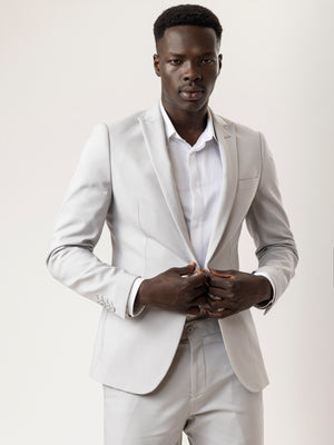 BASIC SUIT JACKET Light Gray / XXS